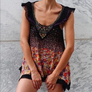 Free People Jeweled Blouse
